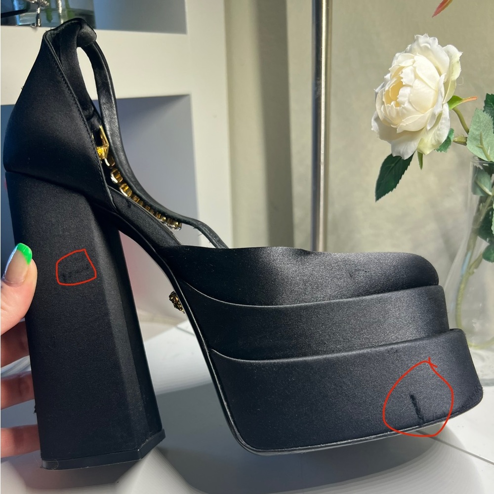 Versace Black Platform Heels - Picture 8 of 8